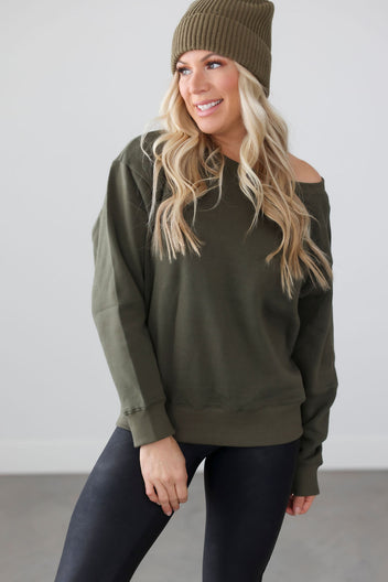 Beckham Off Shoulder Sweatshirt