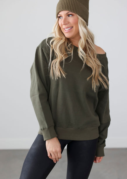 Beckham Off Shoulder Sweatshirt product view