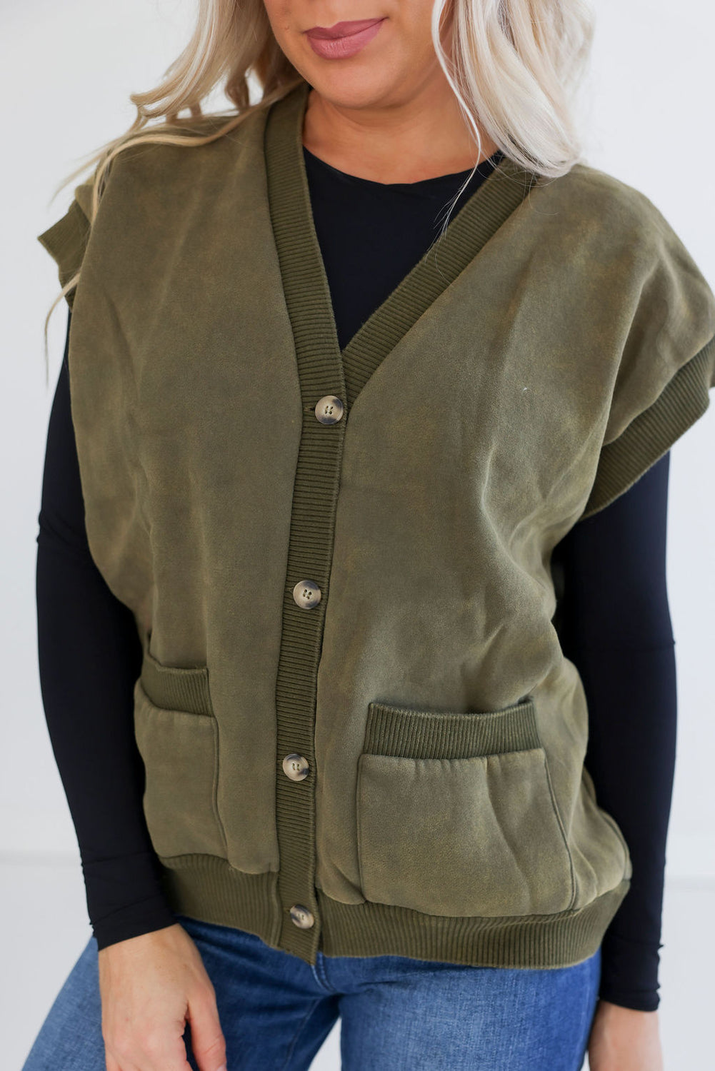 Maison Button Front Sweater Vest