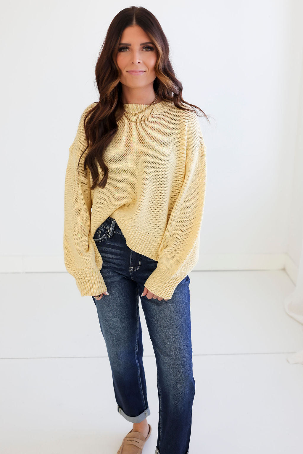 image of Elara Balloon Sleeve Sweater