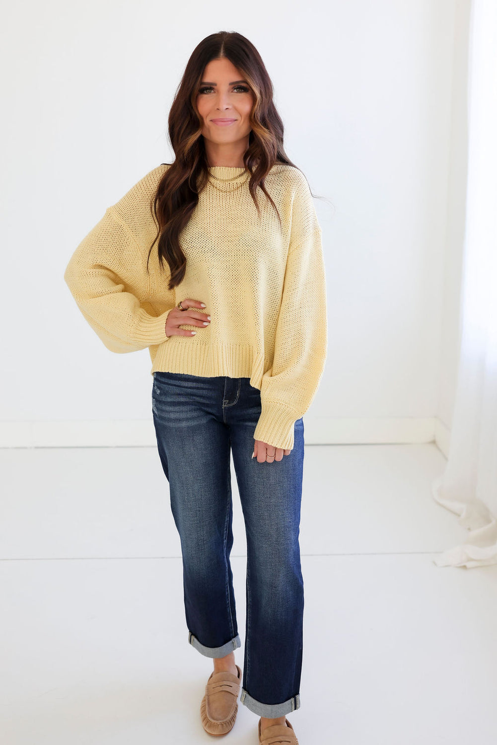 Elara Balloon Sleeve Sweater