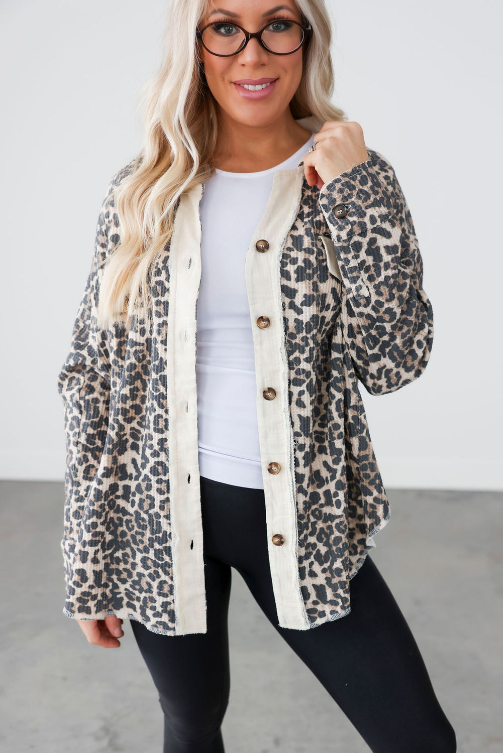 Cassie Thermal Print Shacket