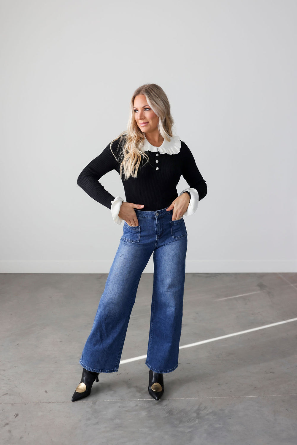 Jalen Collared Knit Top