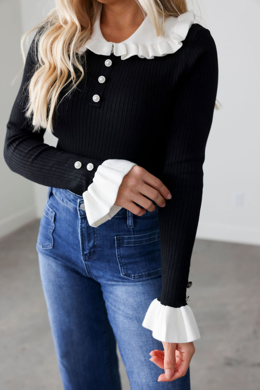 Jalen Collared Knit Top