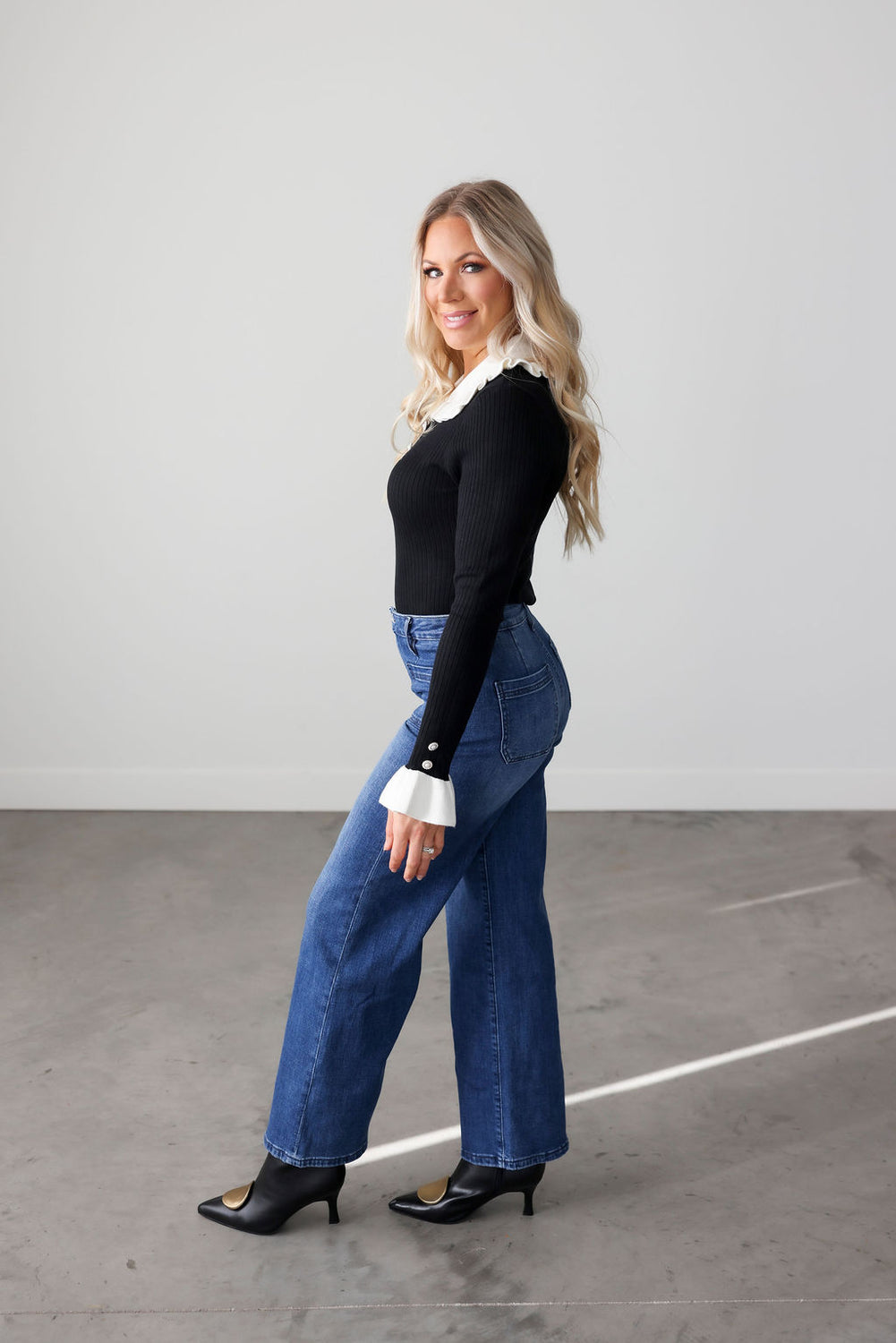 Jalen Collared Knit Top