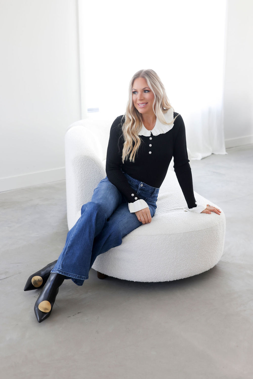 Jalen Collared Knit Top