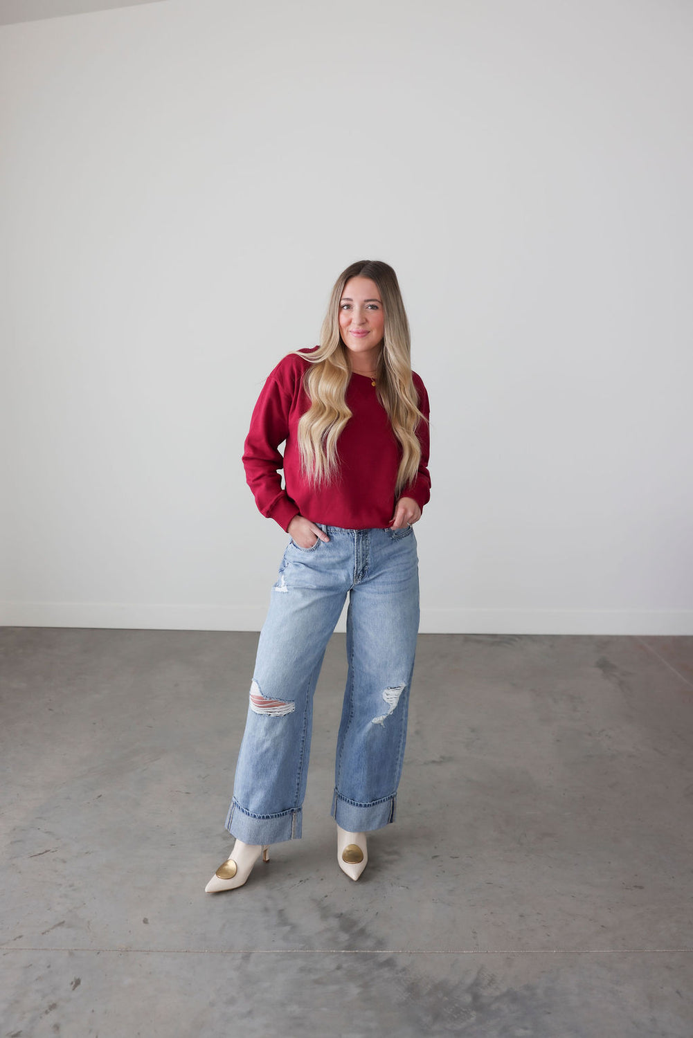 Beckham Off Shoulder Sweatshirt