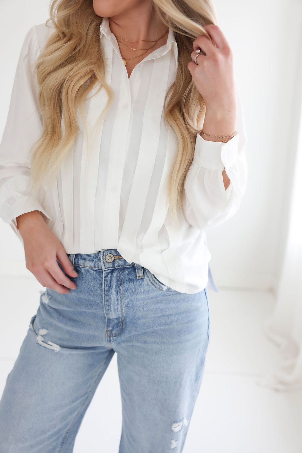 Demi Pleated Blouse