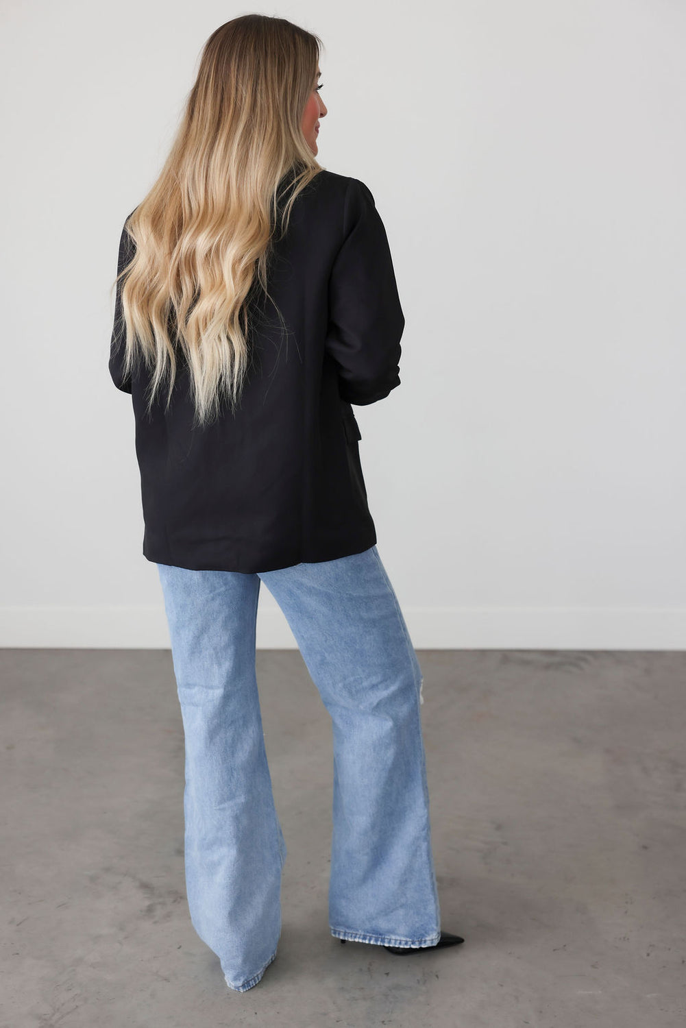 Chessa Ruched Sleeve Blazer