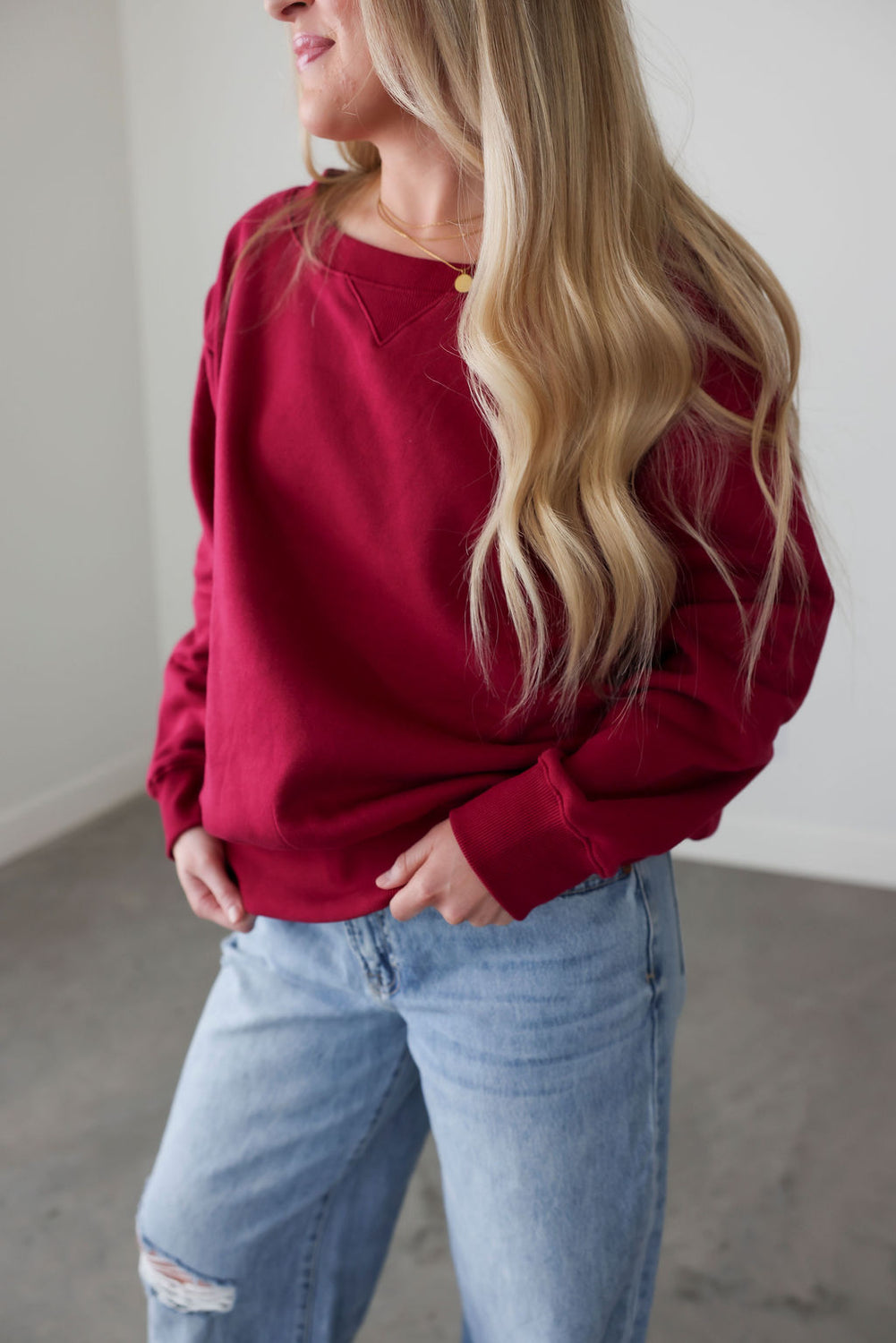 Beckham Off Shoulder Sweatshirt