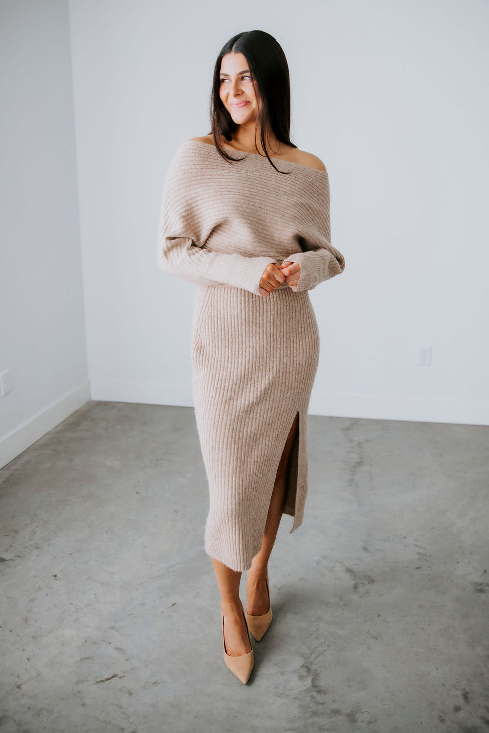 Mattie Midi Knit Sweater Dress