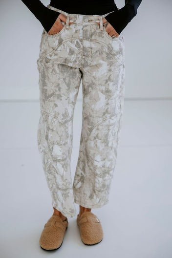 Dorinda Saige Camo Barrel Jeans