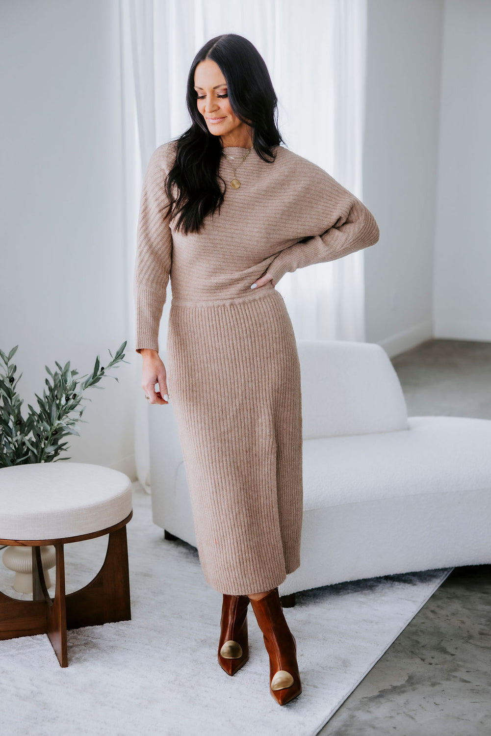 Mattie Midi Knit Sweater Dress