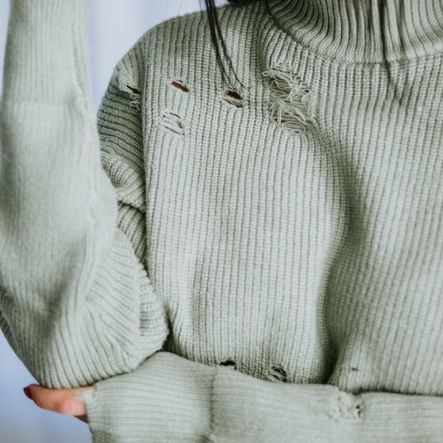 Ettie Distressed Sweater by Lily and Lottie