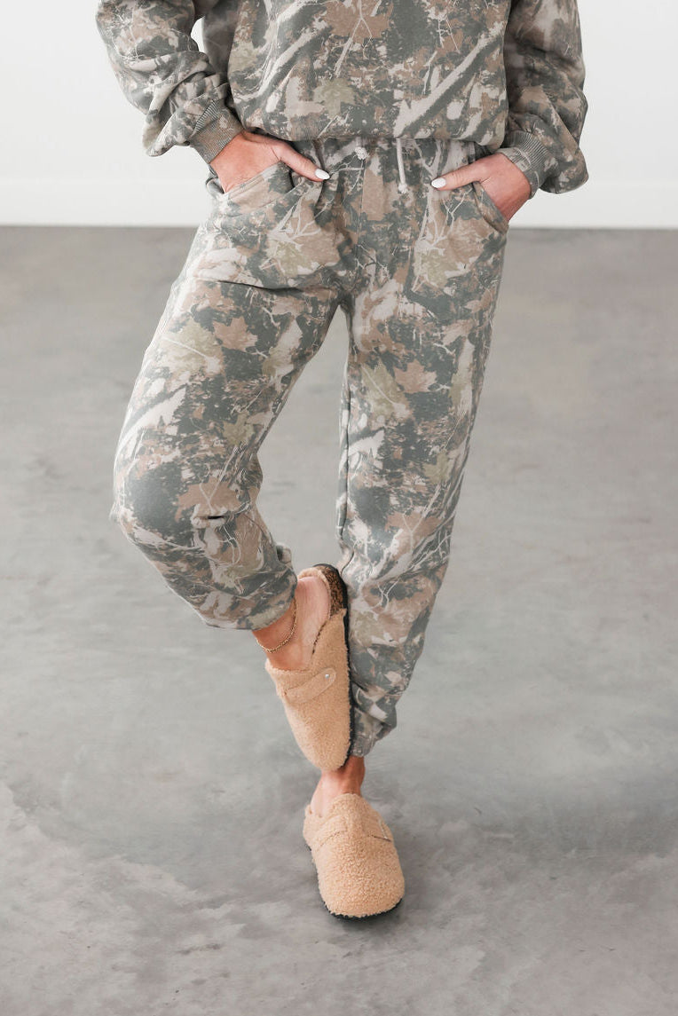 Tobacco Camo Joggers by Lily & Lottie