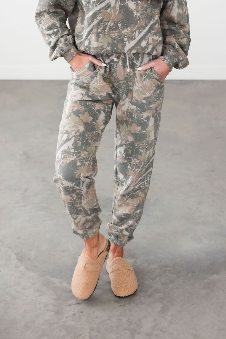Tobacco Camo Joggers by Lily & Lottie
