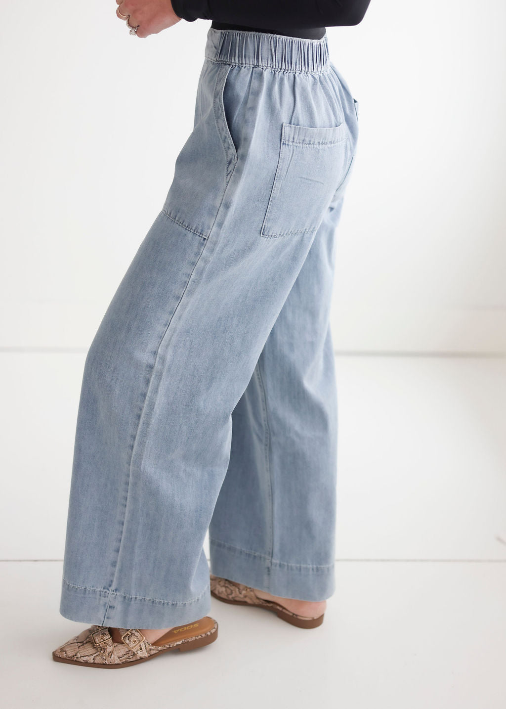 Cherise Denim Wide Leg Pant