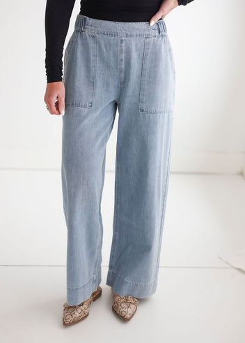 Cherise Denim Wide Leg Pant