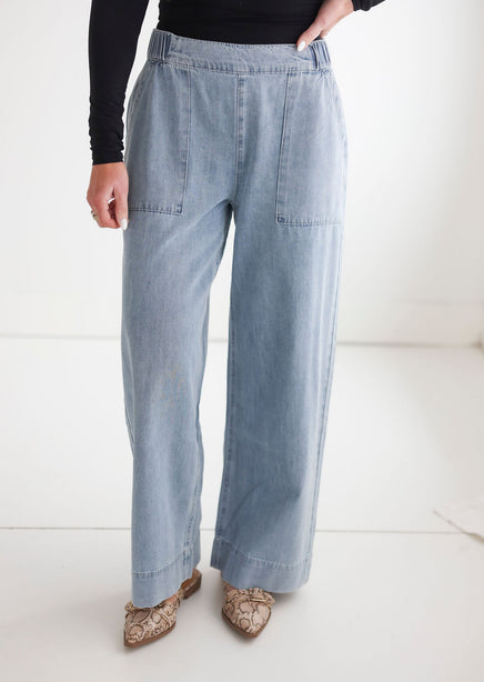 Cherise Denim Wide Leg Pant product view