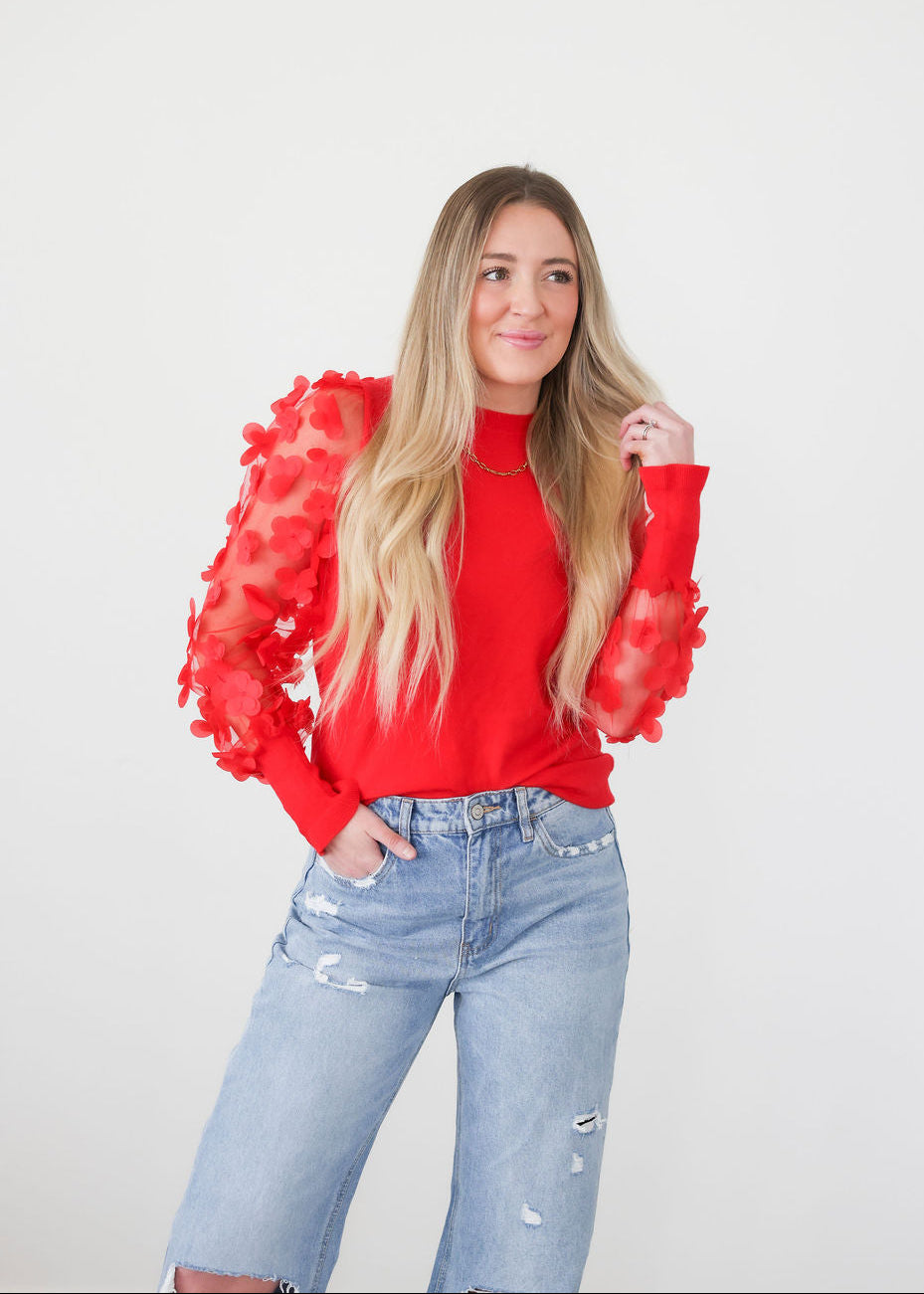 Tiara Floral Mesh Sleeve