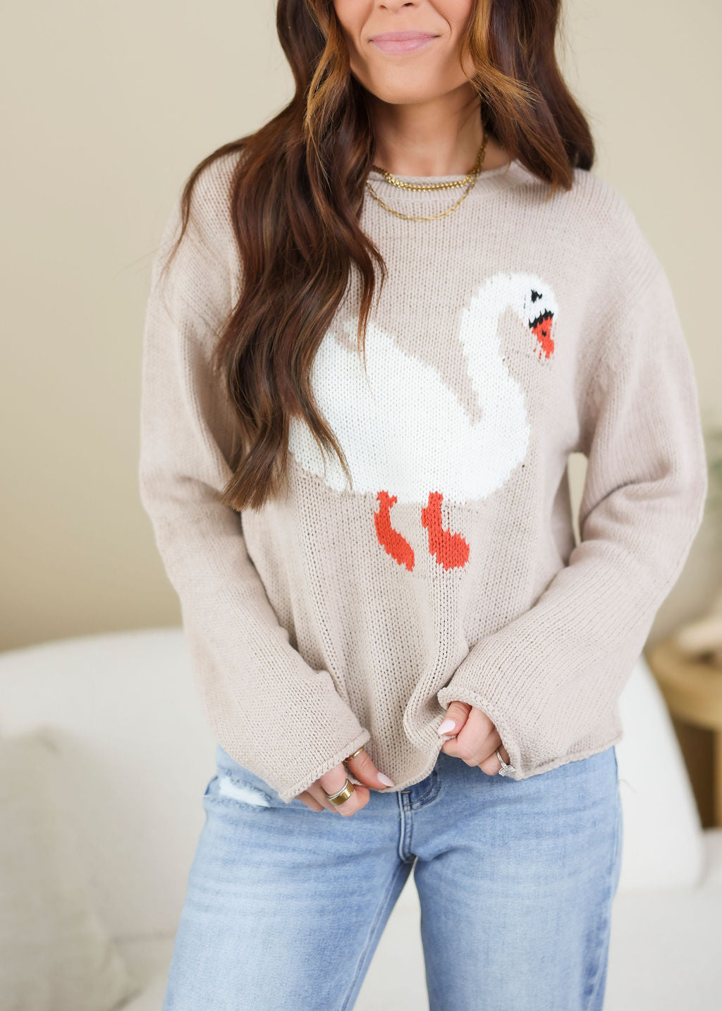 Swan Knit Sweater
