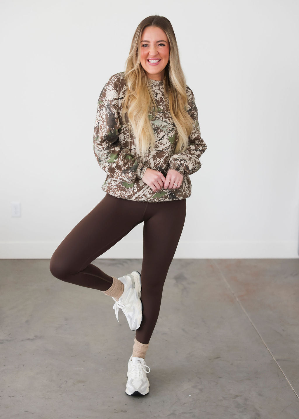 Mixed Sand Camo Crew by Lily & Lottie