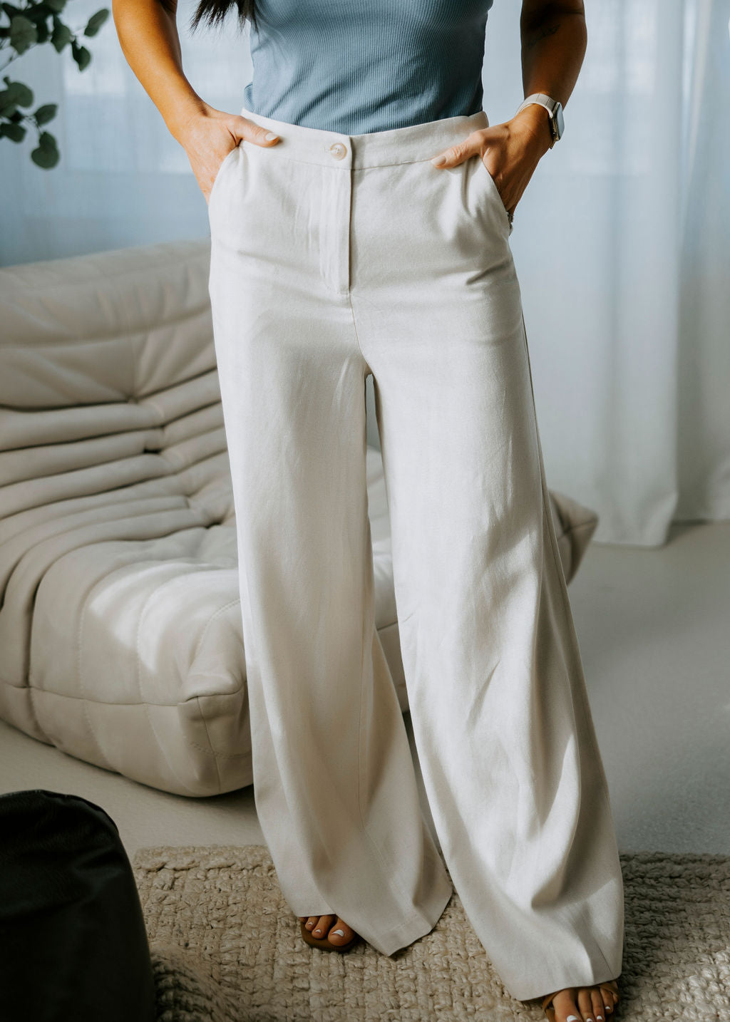 Haven Linen Wide Leg Pants
