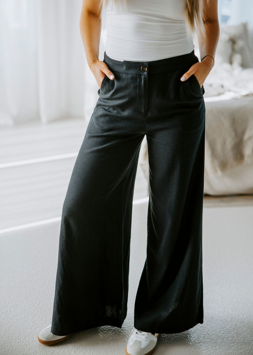 Haven Linen Wide Leg Pants