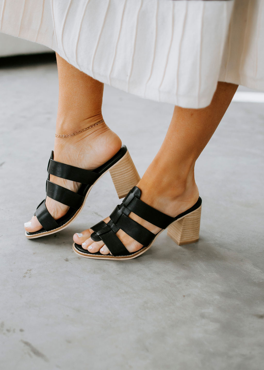 Marjorie Caged Strap Heels