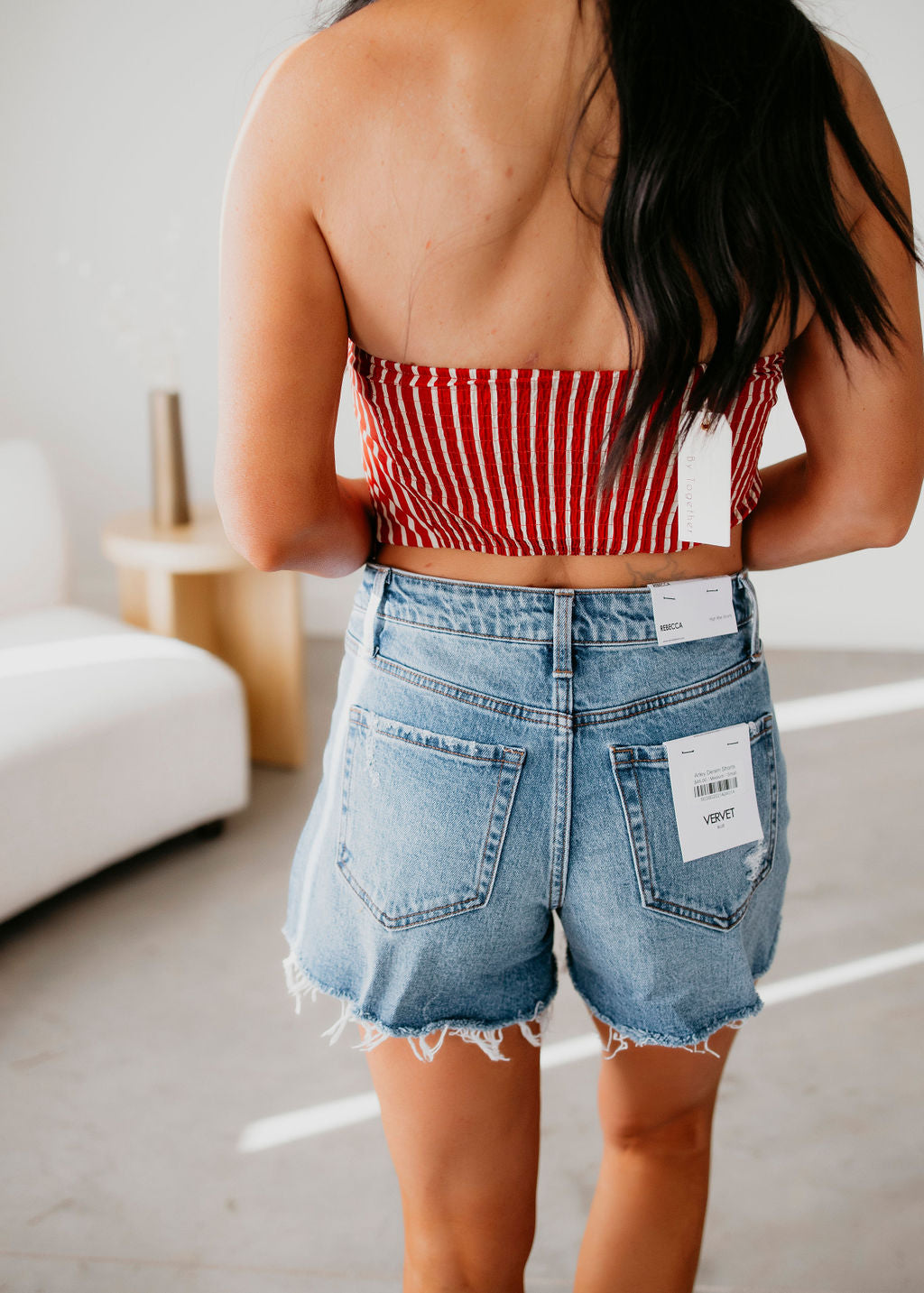 Casablanca Striped Tube Top