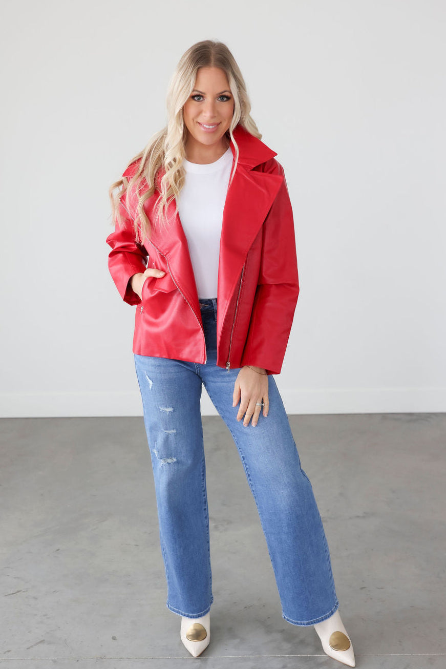 Siena Faux Leather Moto Jacket