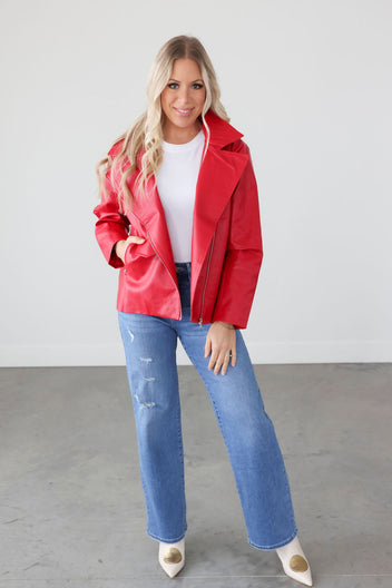 Siena Faux Leather Moto Jacket