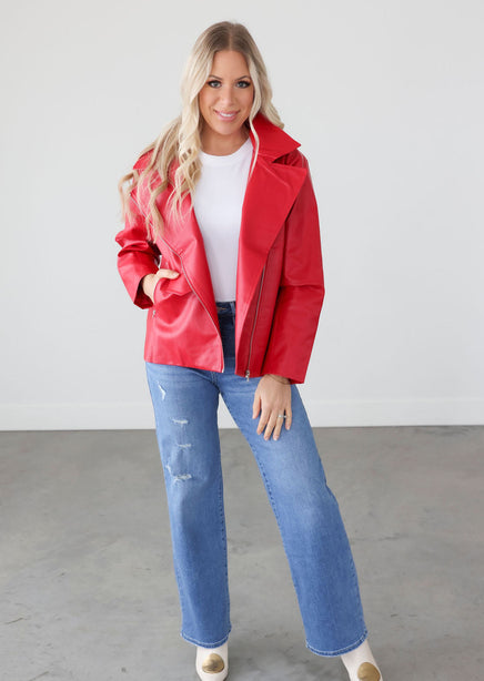 Siena Faux Leather Moto Jacket product view