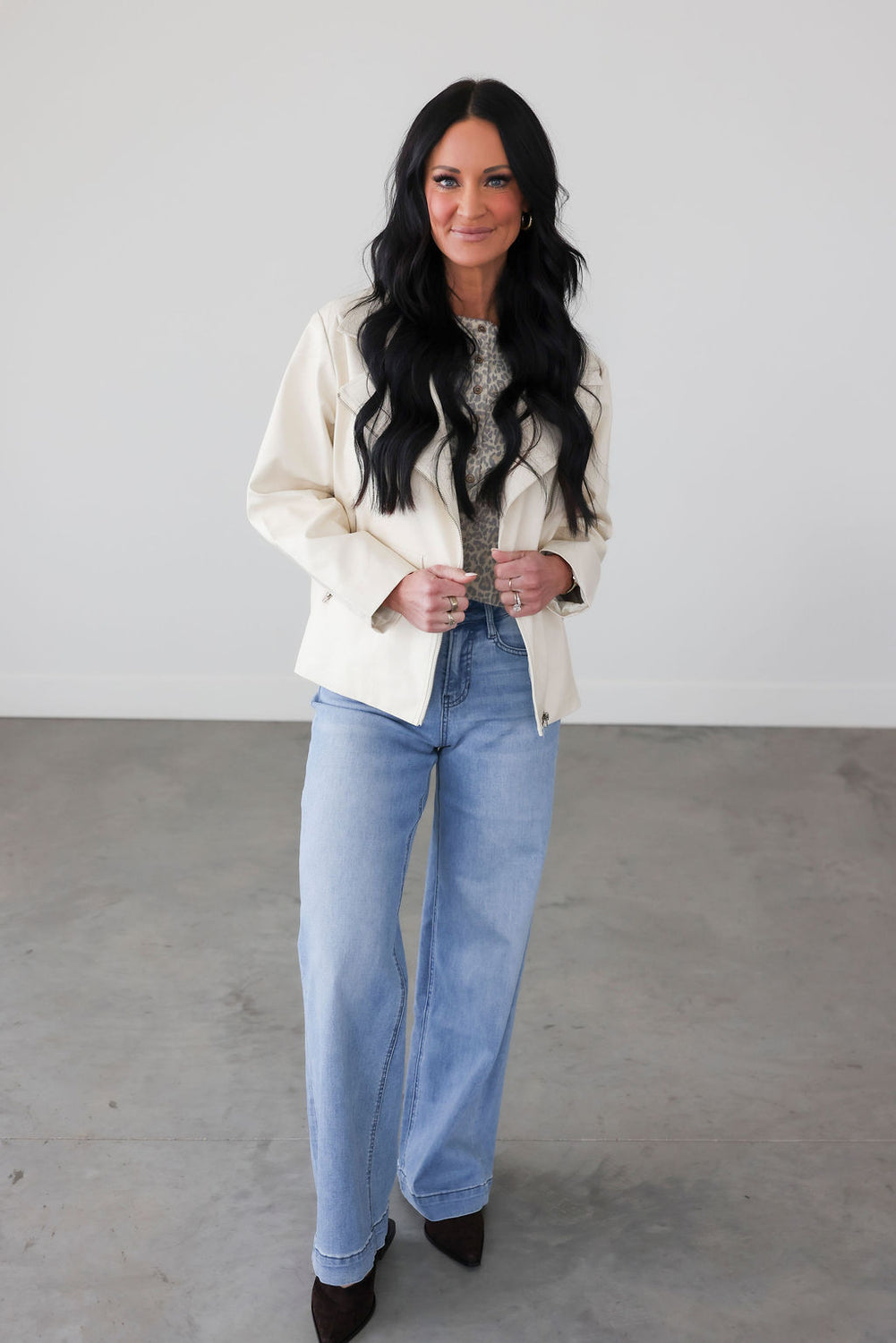 Siena Faux Leather Moto Jacket