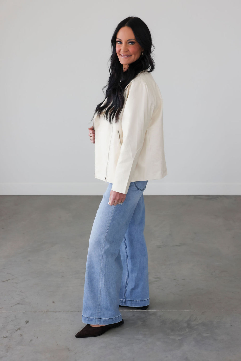 Siena Faux Leather Moto Jacket