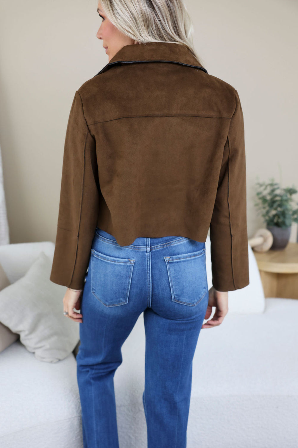 Tiana Suede Cropped Jacket