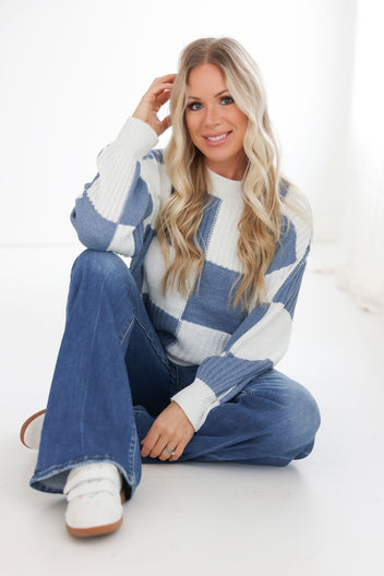 Loren Checkered Sweater
