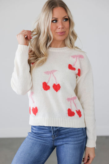 Cherry Knit Sweater