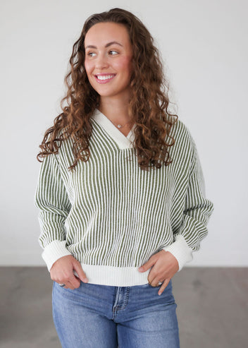 Kelsie Striped Hoodie