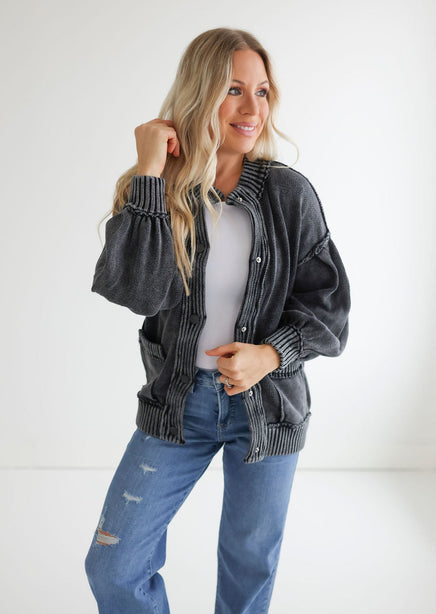 Shelyssa Ribbed Knit Cardigan product view