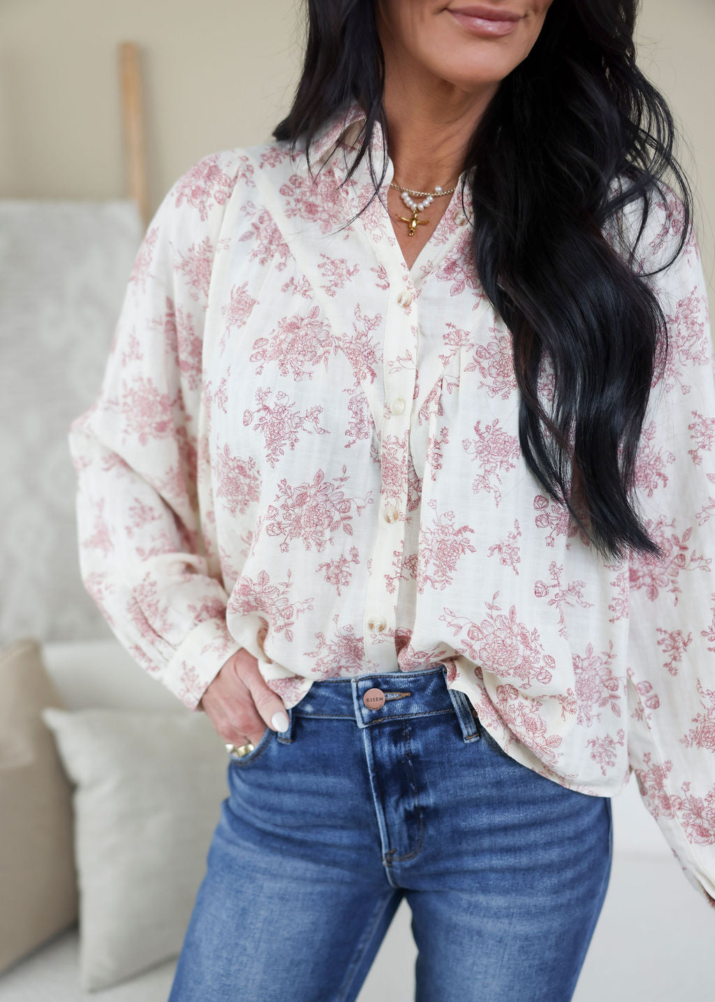 Lesley Floral Print Top