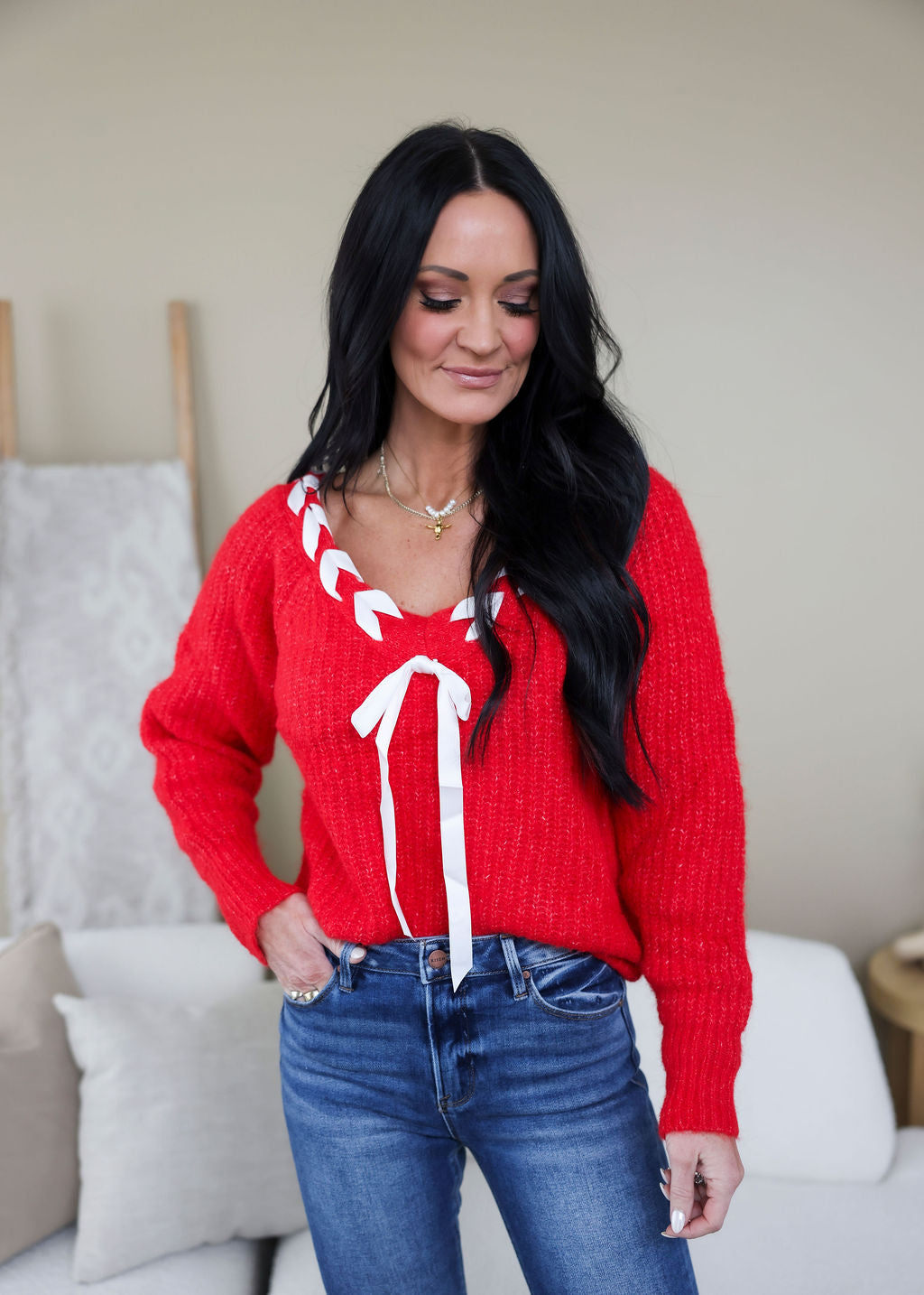 Chellie Tie Knit Sweater