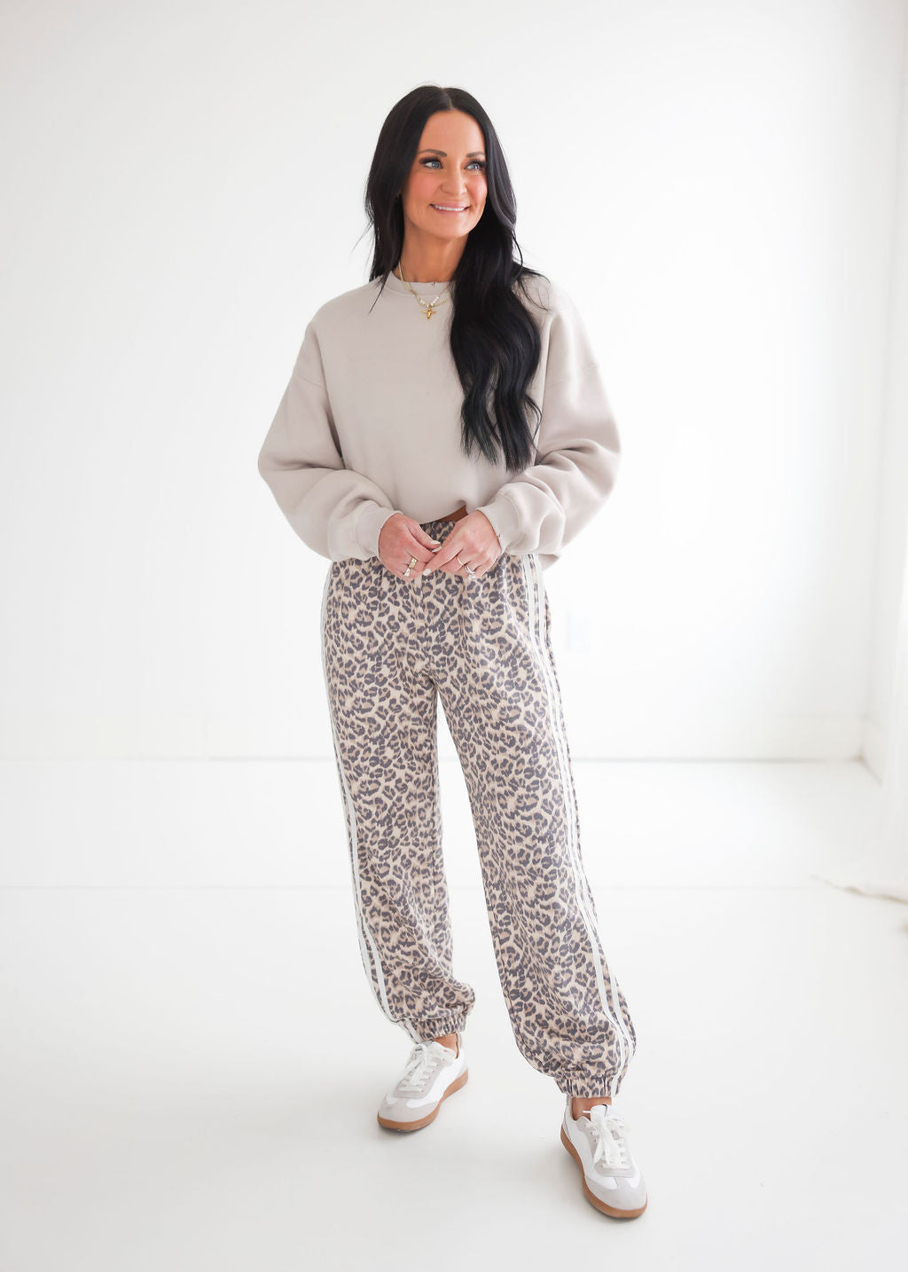 Stevie Leopard Track Pants