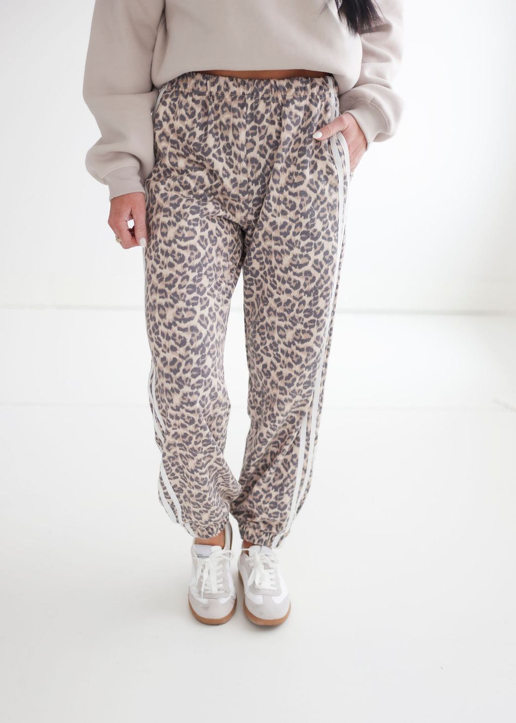 Stevie Leopard Track Pants