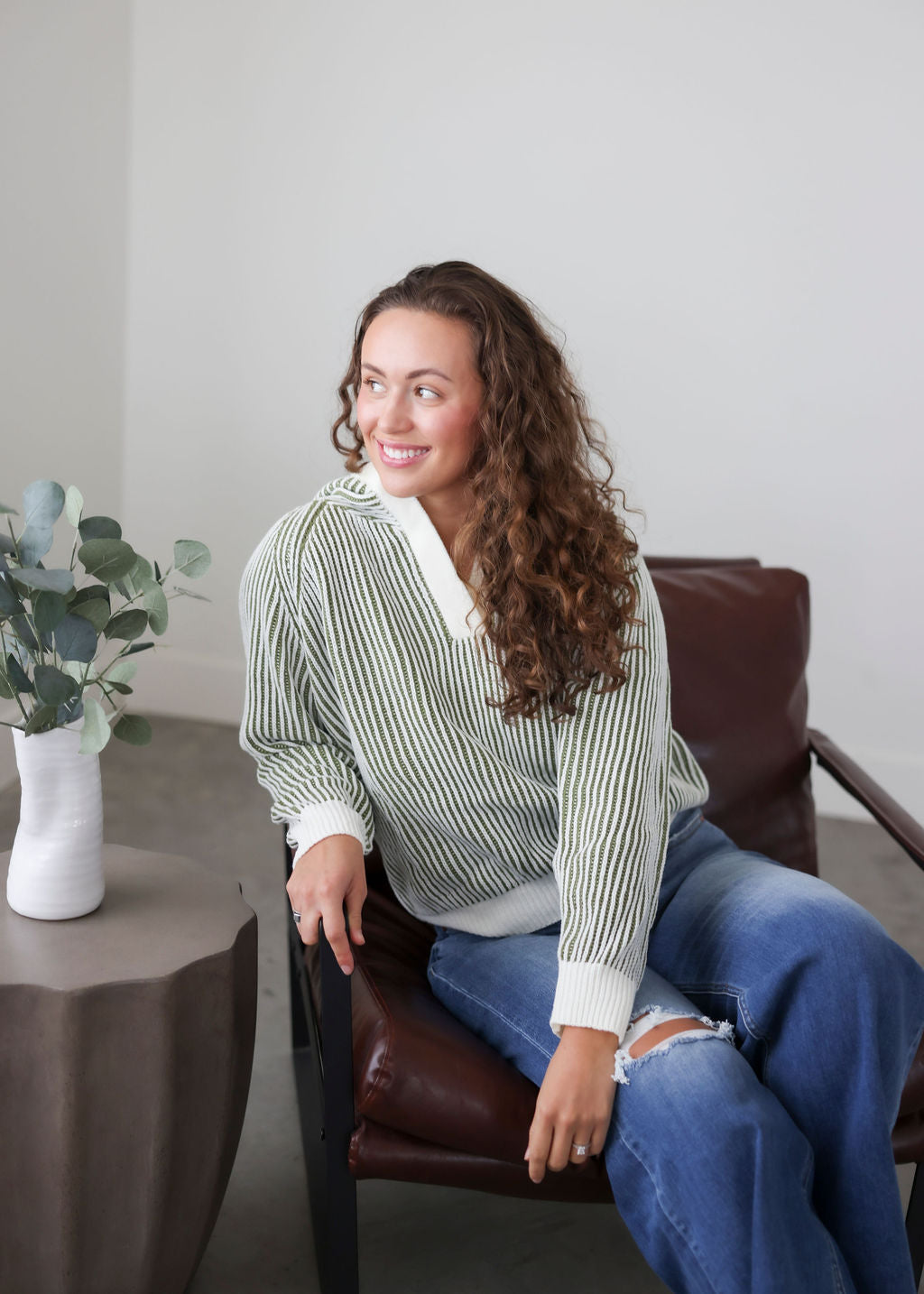 Kelsie Striped Hoodie