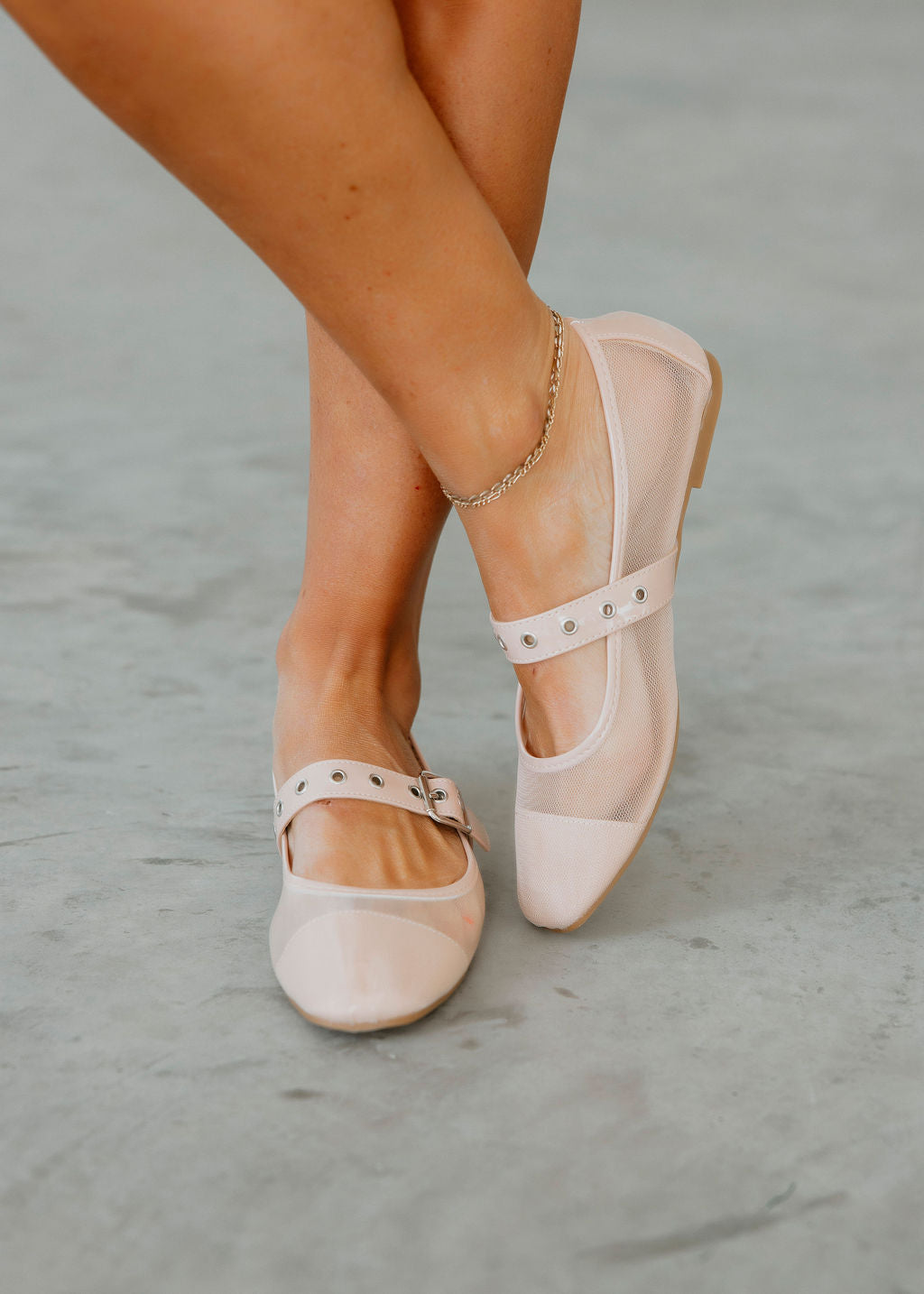 Anika Mesh Mary Jane Flat