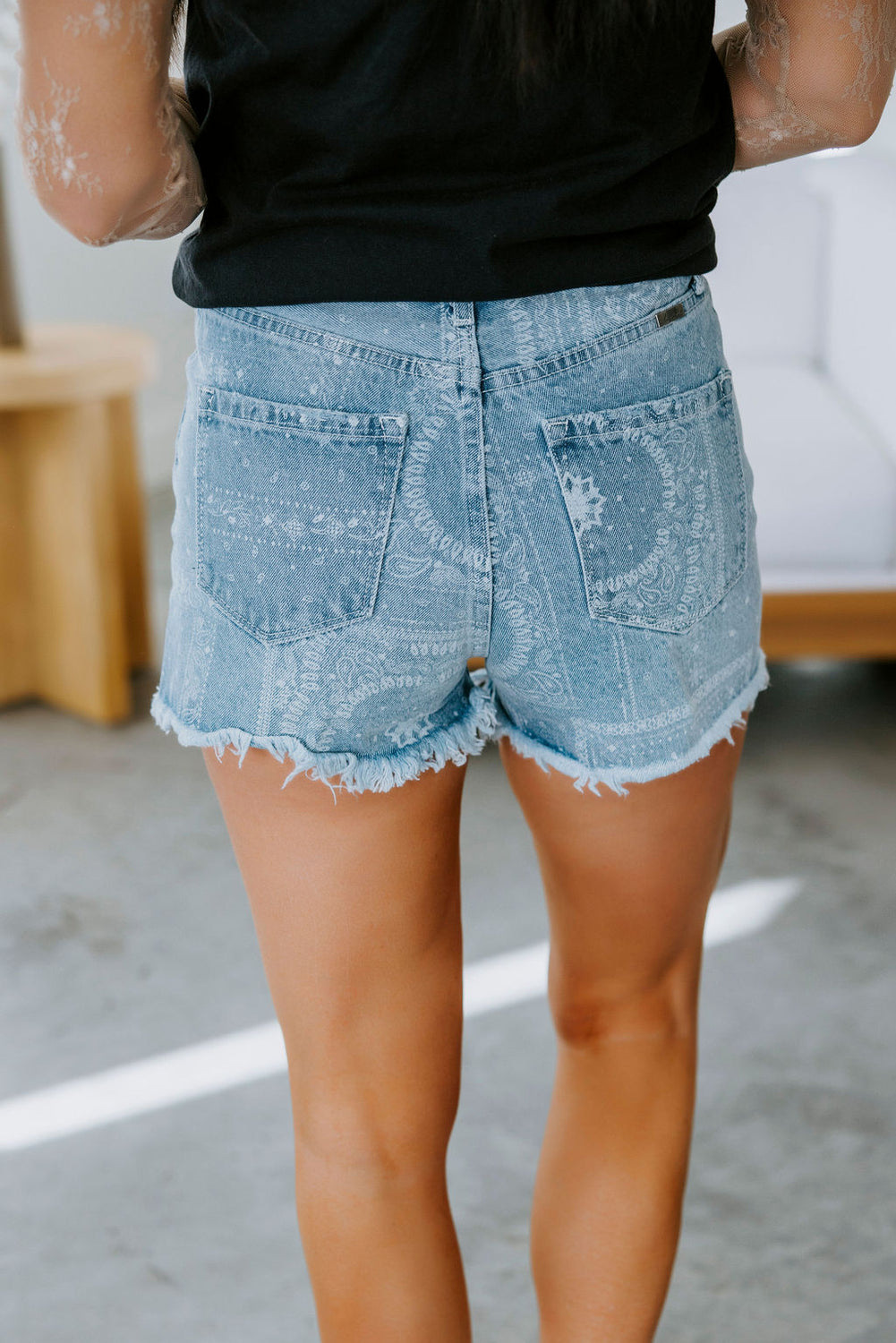 Lolli KanCan Print Denim Short