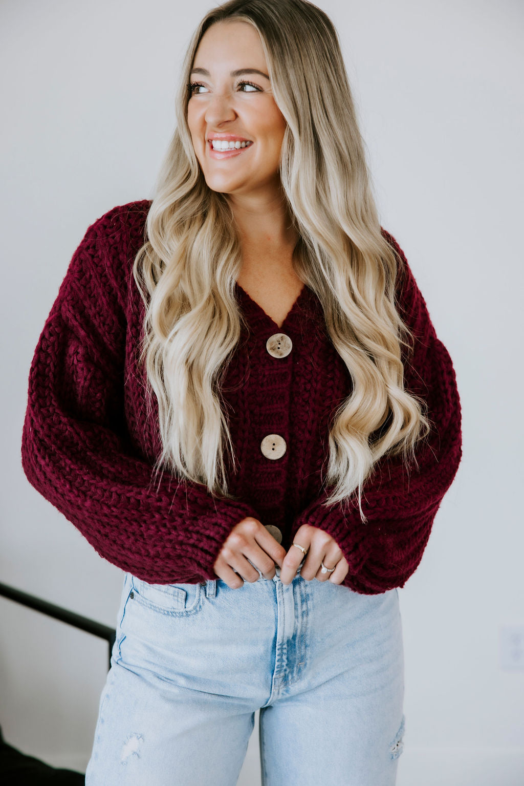 image of Teddie Chunky Knit Cardigan