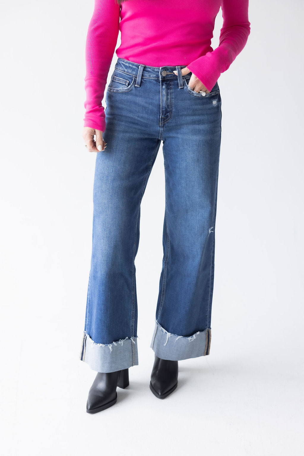 image of Hendon Flying Monkey Cuffed Wide Leg Jean