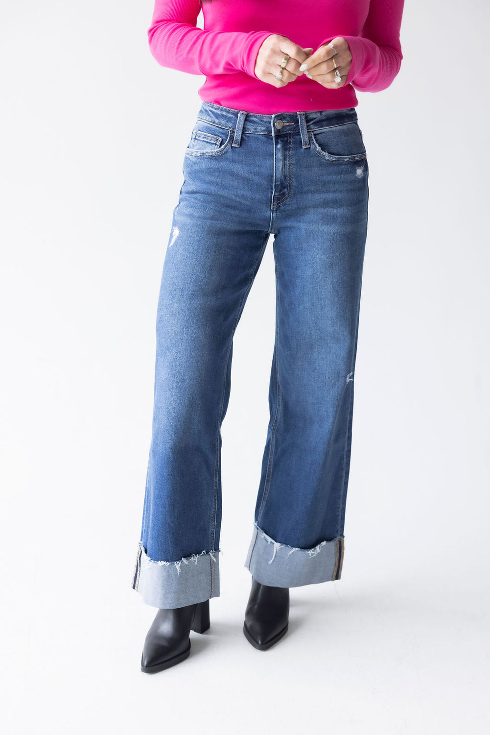 Hendon Flying Monkey Cuffed Wide Leg Jean
